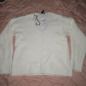 White oversized sweater